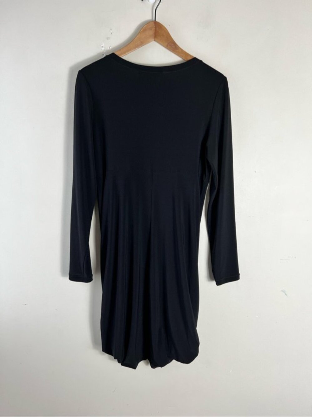Joseph Ribkoff Black Long Sleeve Tunic Top Front Slit Ponte Knit lagenlook SZ 10 - Picture 2 of 9